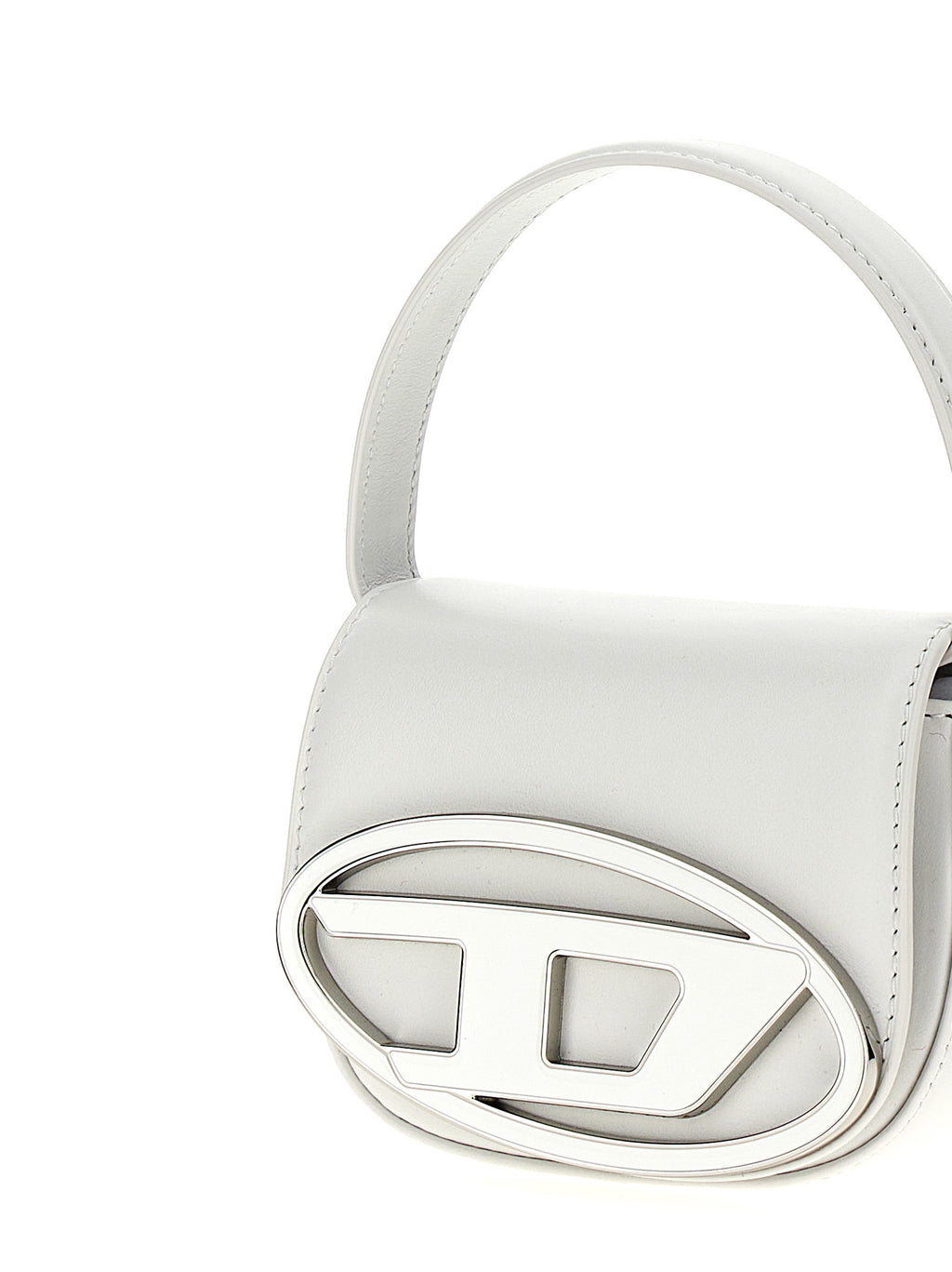 Diesel White Cowhide Handbag