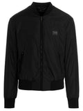 Dolce & Gabbana Black Polyamide Bomber