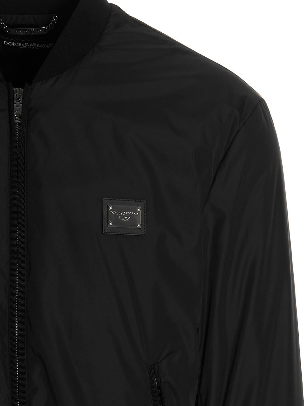 Dolce & Gabbana Black Polyamide Bomber