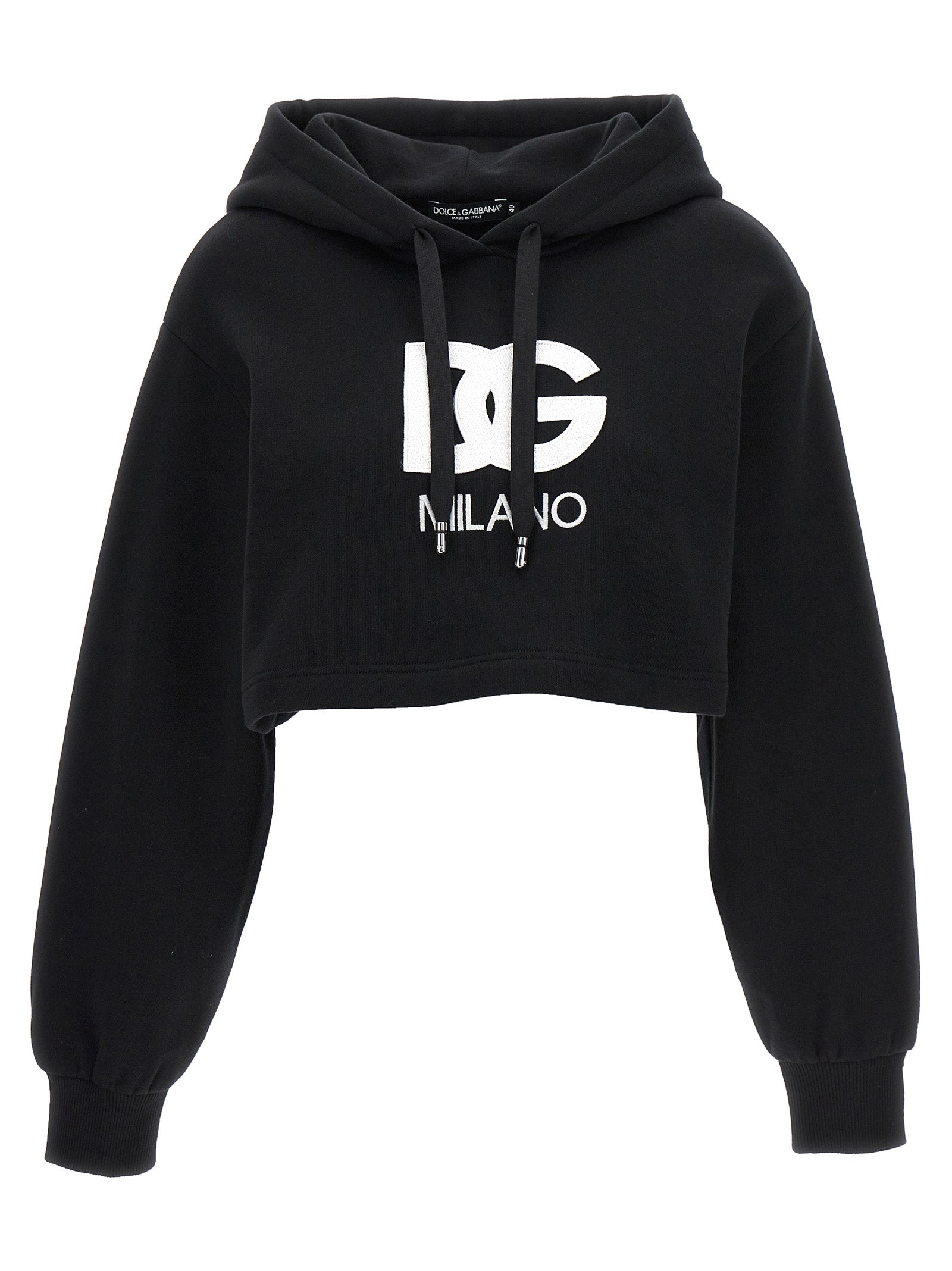 Dolce & Gabbana Black Cotton Hoodie