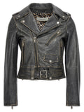 Golden Goose Black Cowhide Leather Jacket
