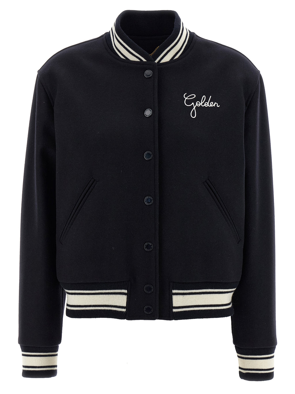 Golden Goose Blue Virgin Wool Bomber