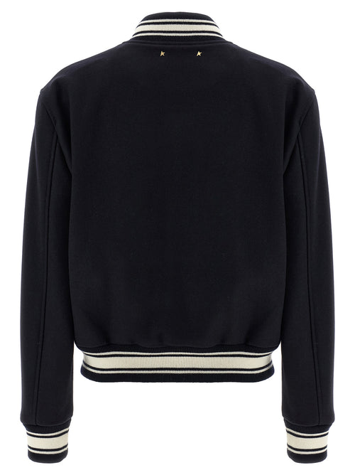 Golden Goose Blue Virgin Wool Bomber