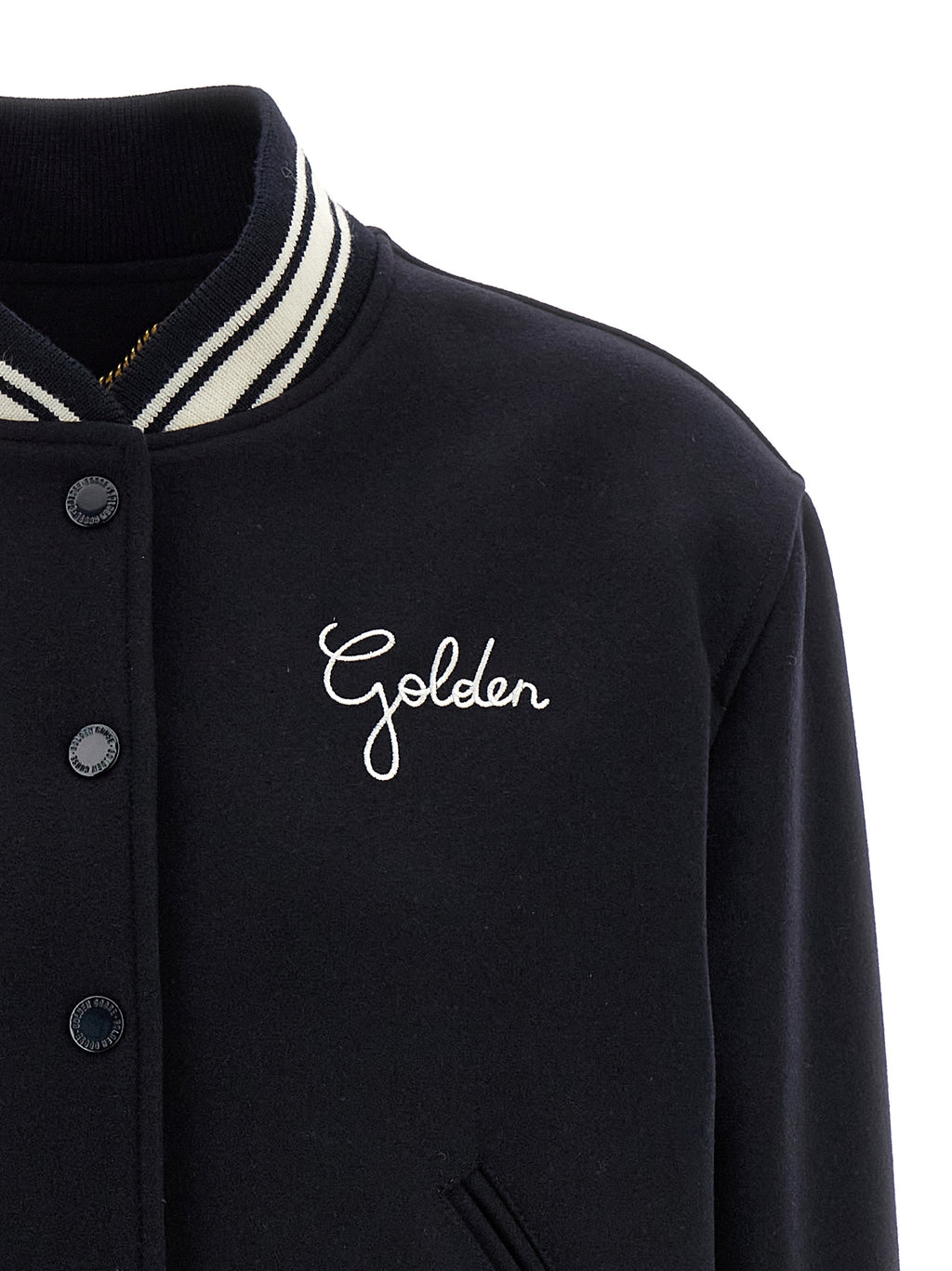 Golden Goose Blue Virgin Wool Bomber