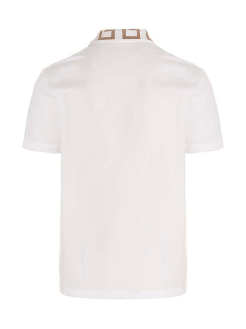 Versace White Cotton Polo Shirt