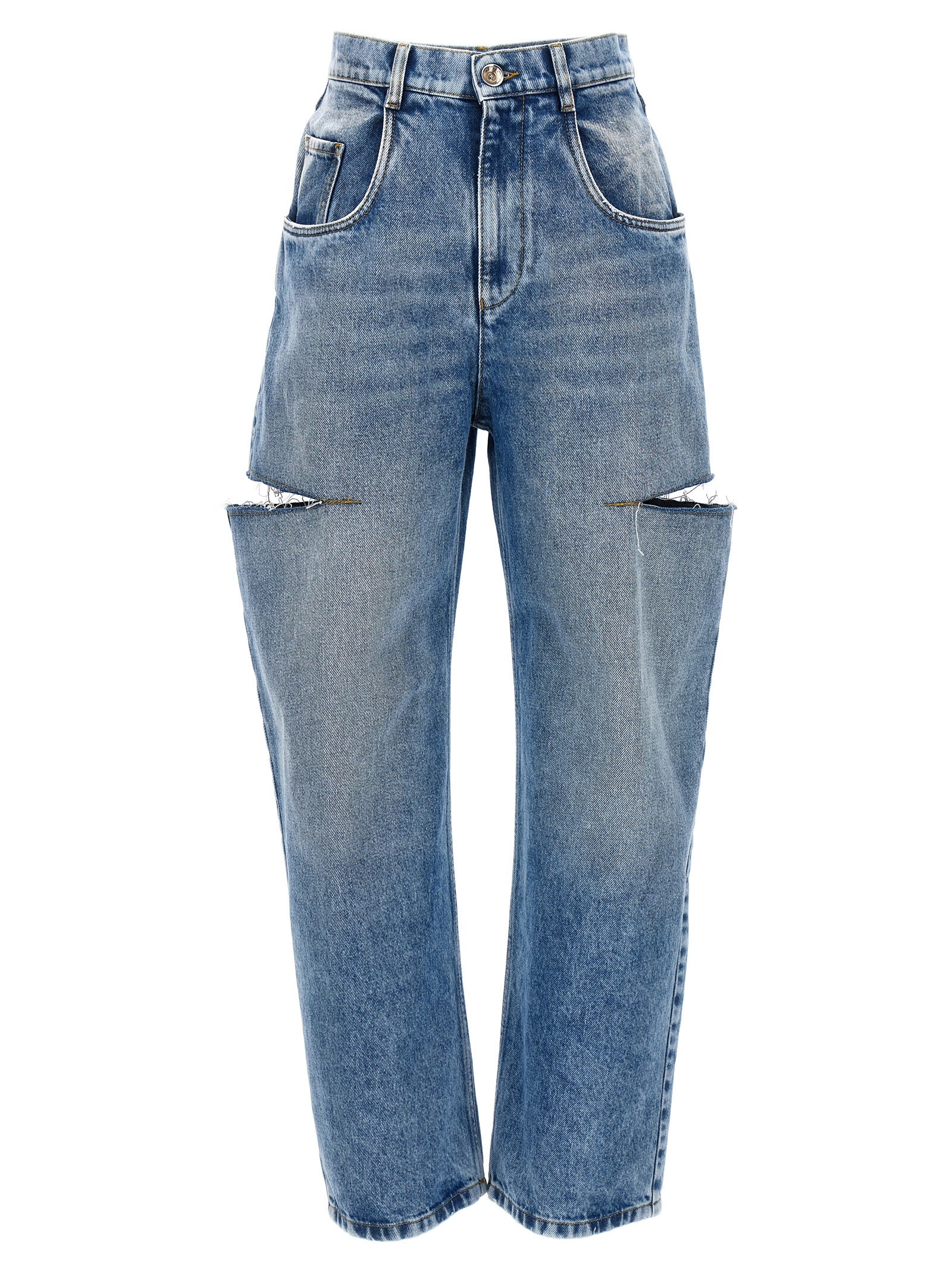 Maison Margiela Blue Cotton Straight-Leg Jeans