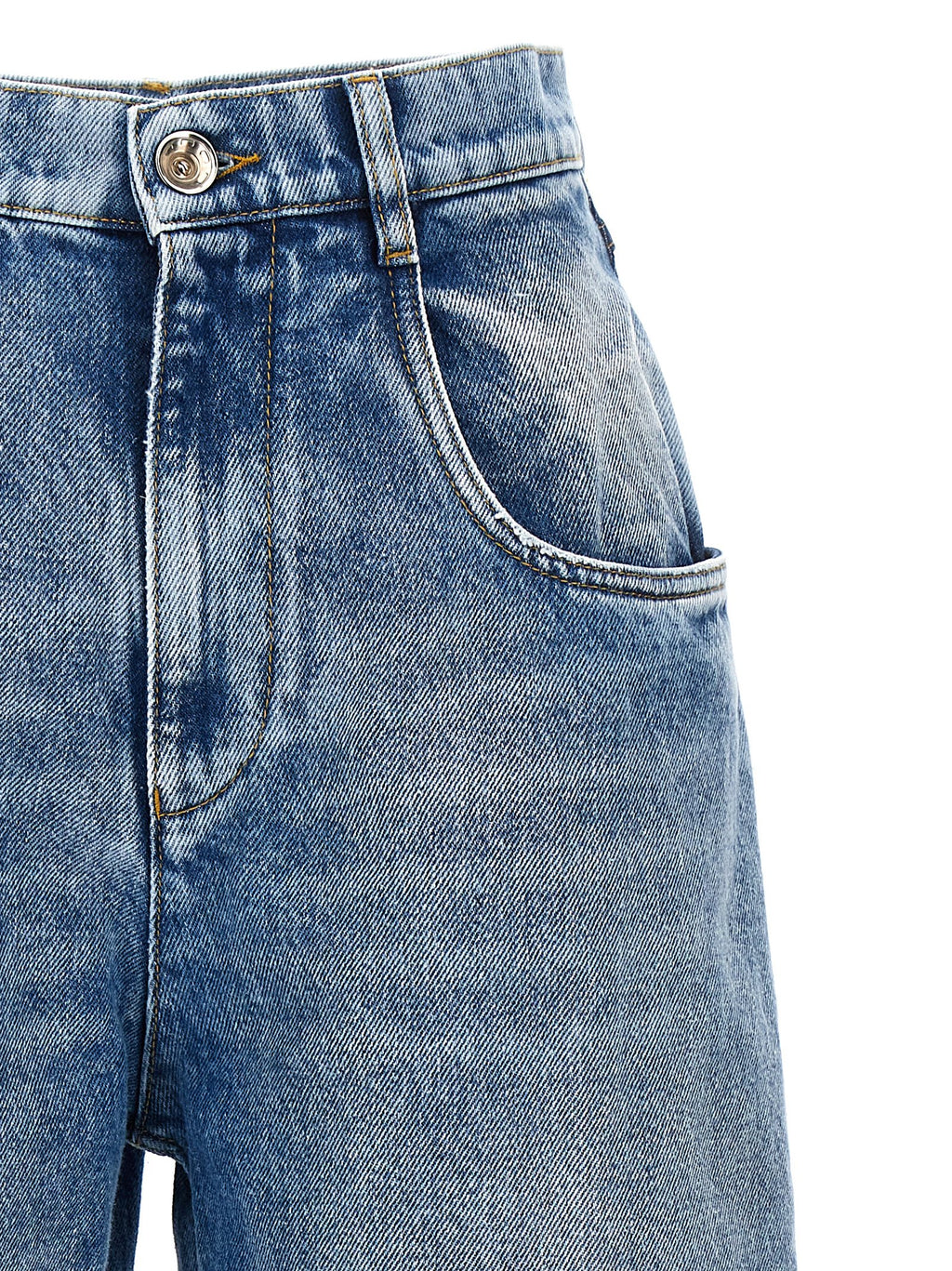 Maison Margiela Blue Cotton Straight-Leg Jeans