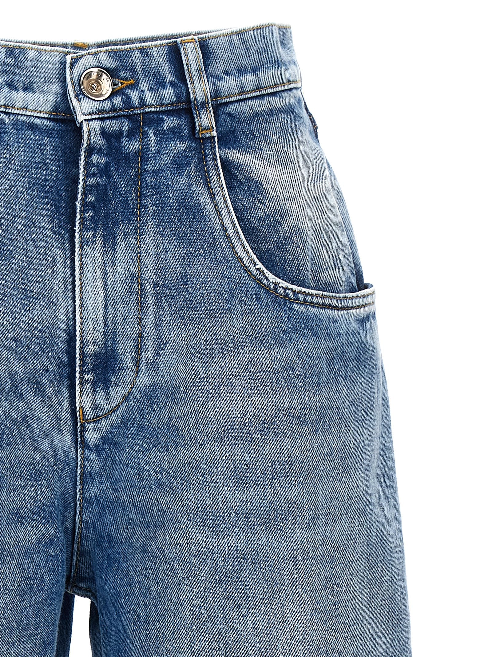 Maison Margiela Blue Cotton Straight-Leg Jeans