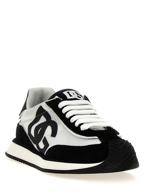 Dolce & Gabbana Bicolor Calfskin Athletic Sneakers