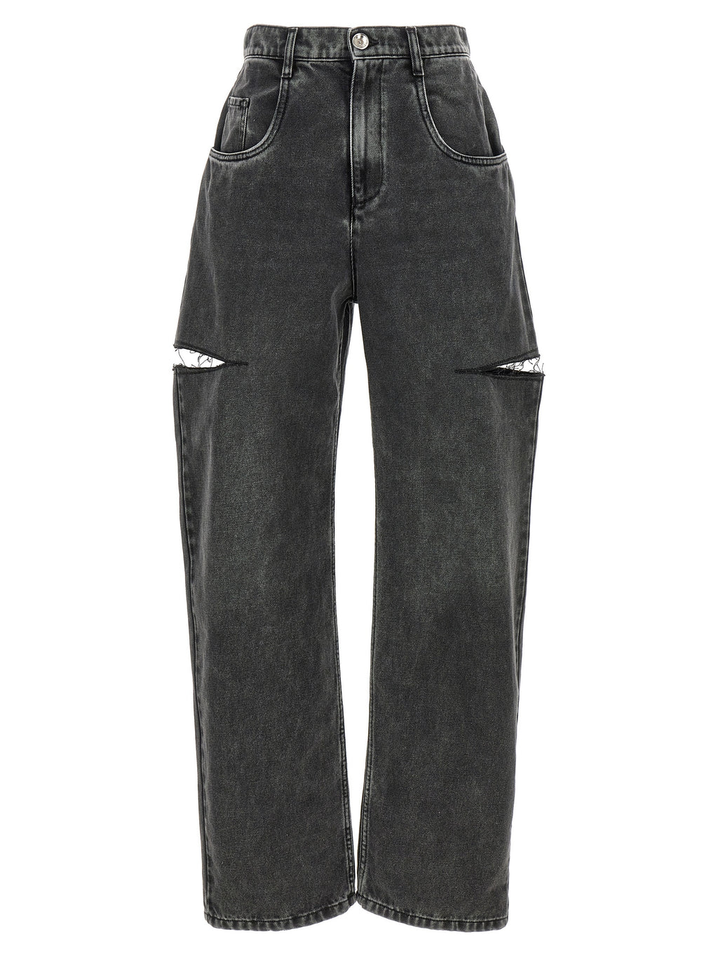 Maison Margiela Black Cotton Straight-Leg Jeans