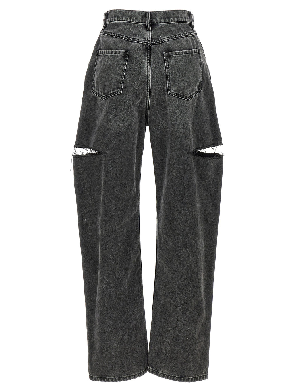Maison Margiela Black Cotton Straight-Leg Jeans