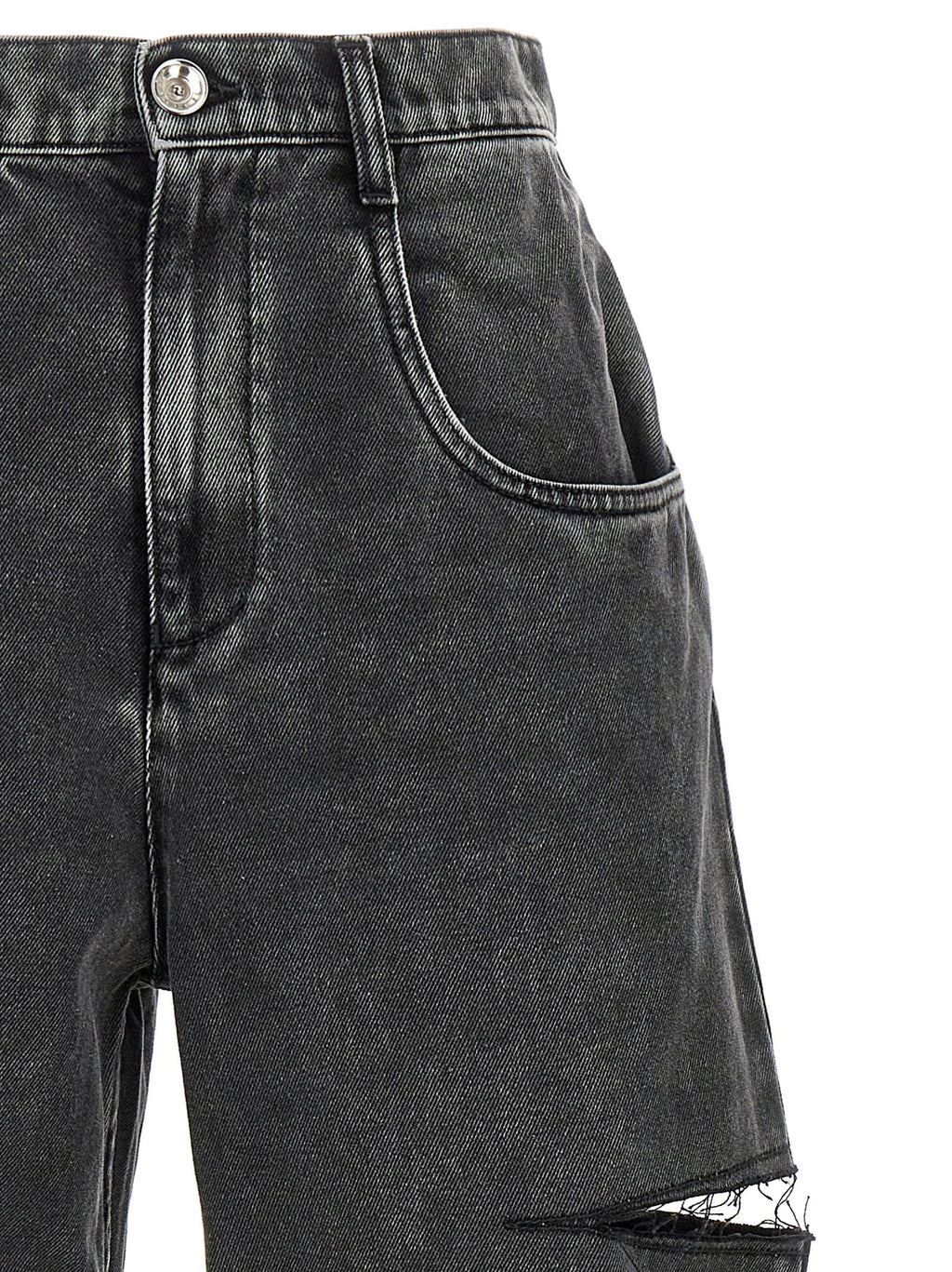 Maison Margiela Black Cotton Straight-Leg Jeans