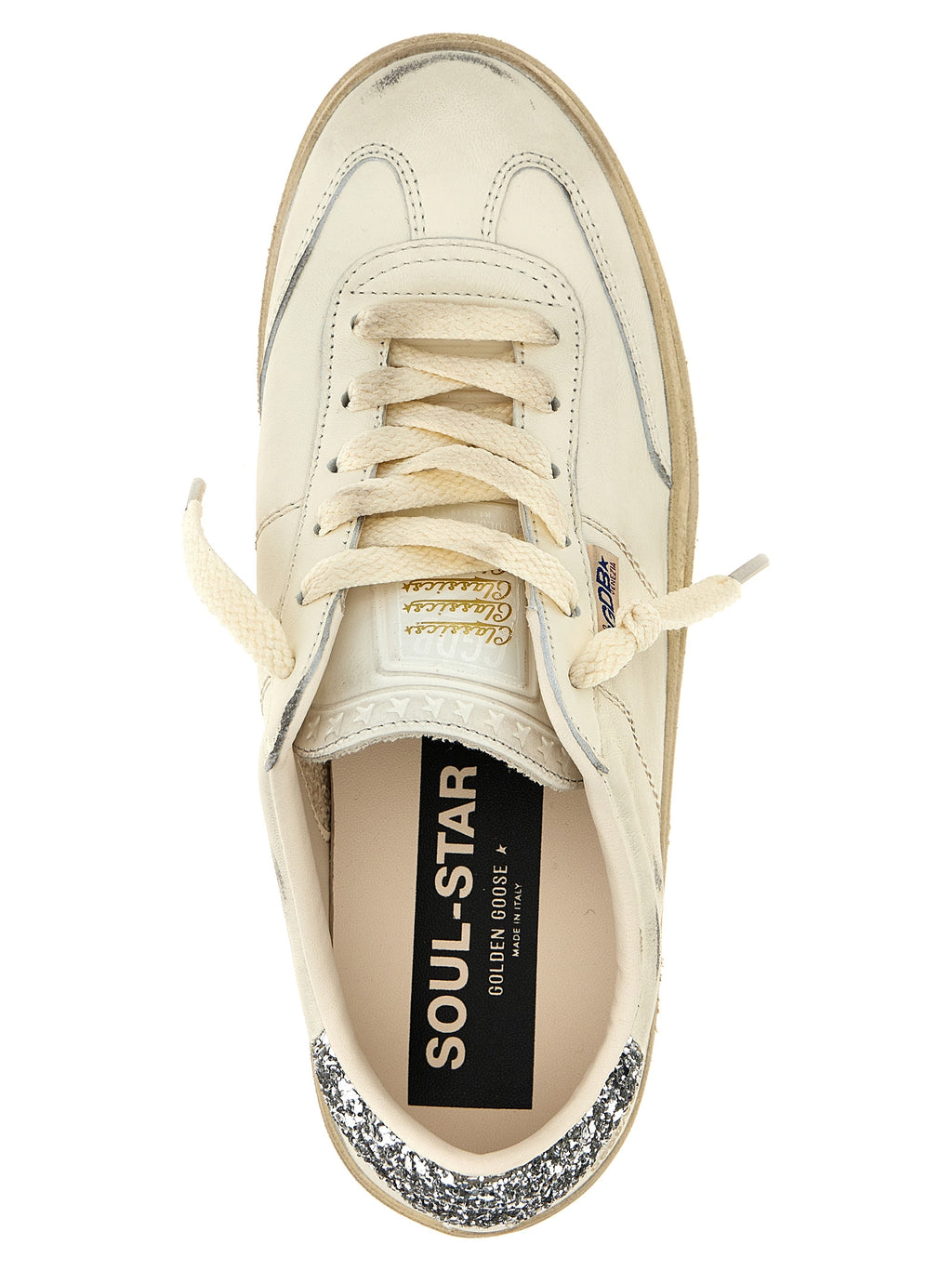 Golden Goose White Lamb Leather Low Top Sneakers