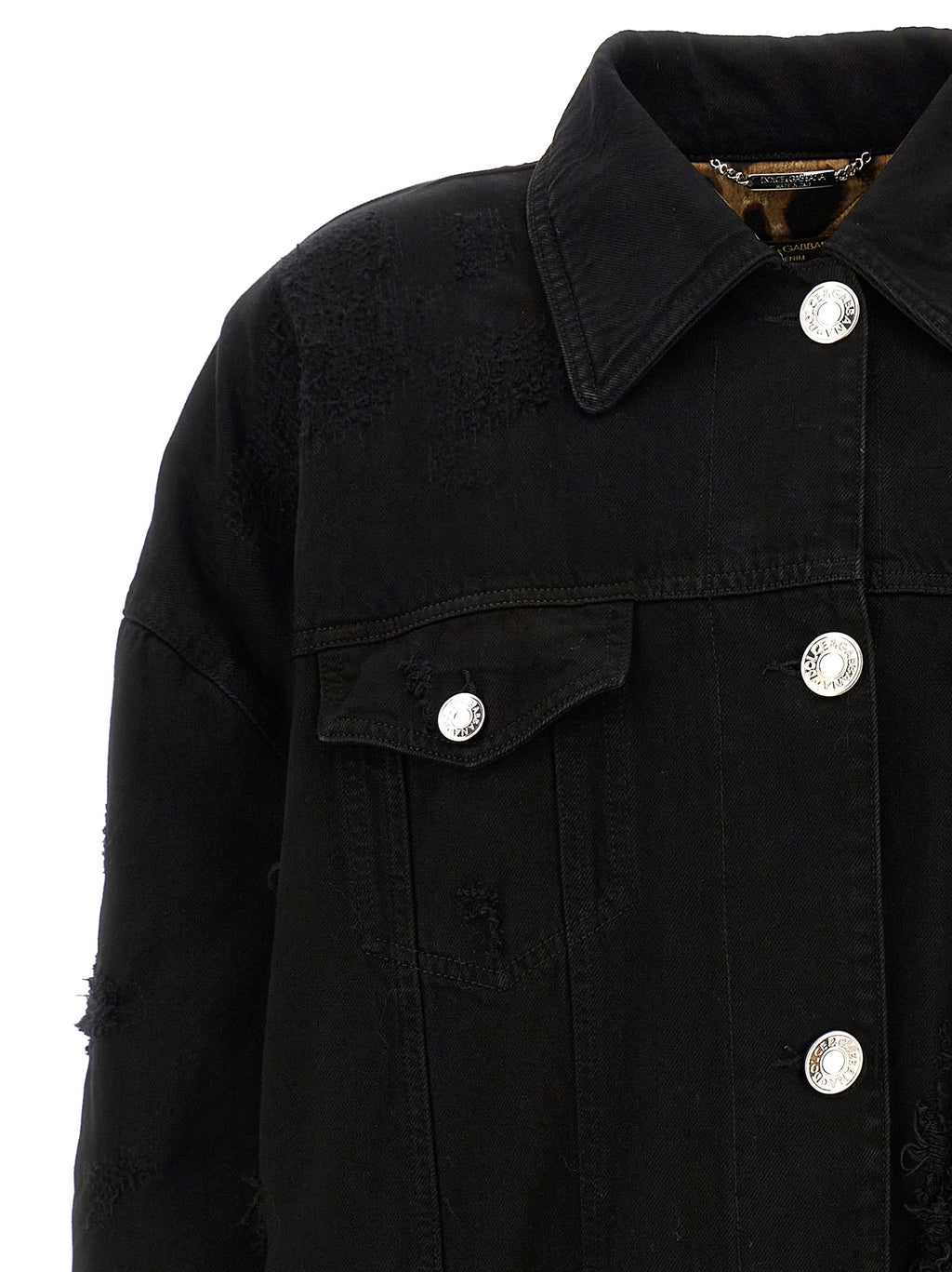 Dolce & Gabbana Black Cotton Denim Jacket