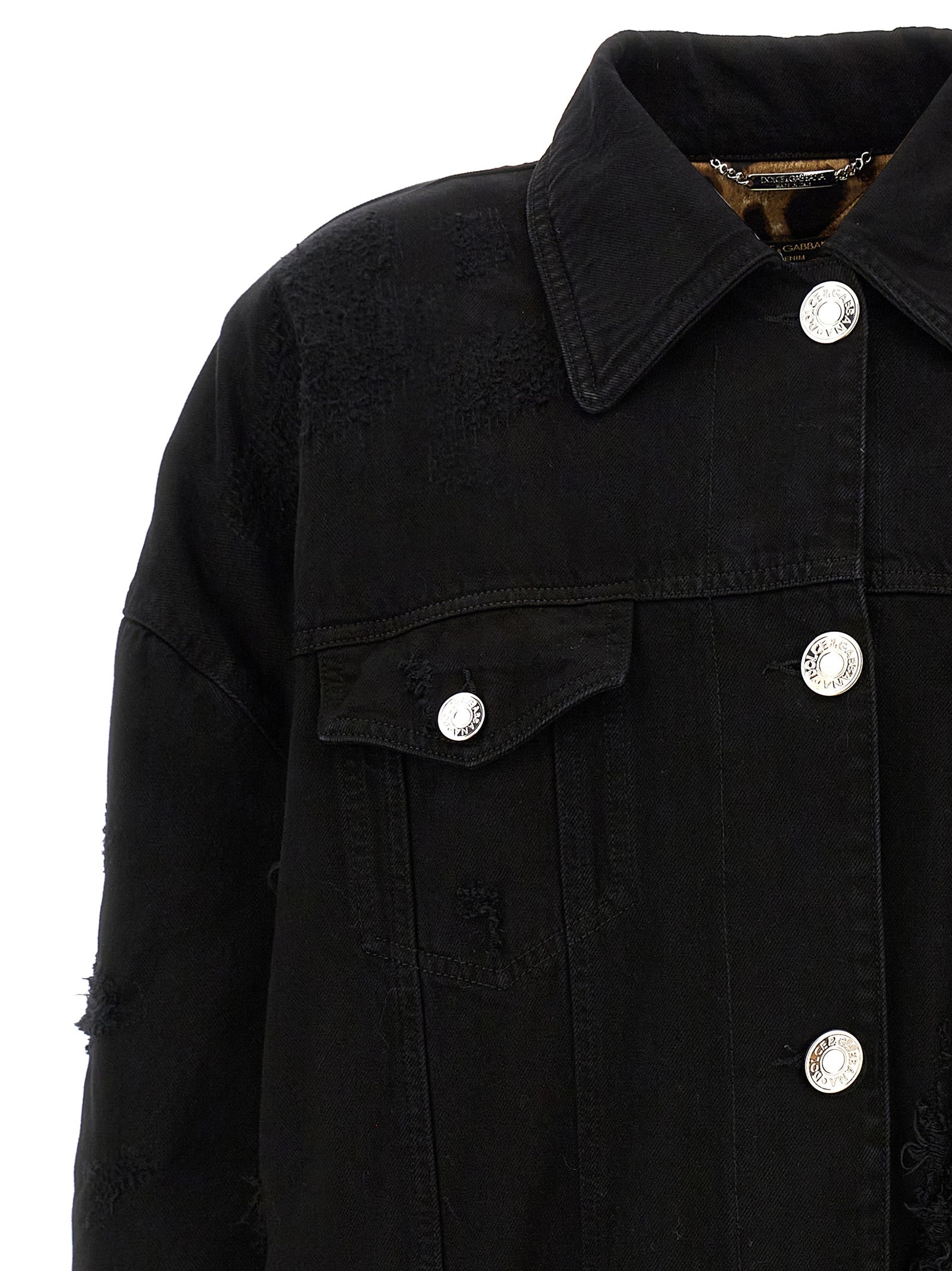 Dolce & Gabbana Black Cotton Denim Jacket