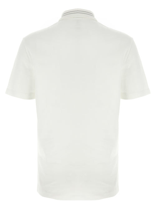 Versace White Cotton Polo Shirt