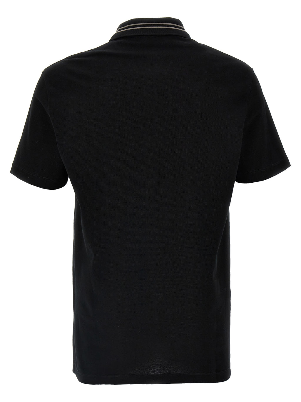 Versace Black Cotton Polo Shirt