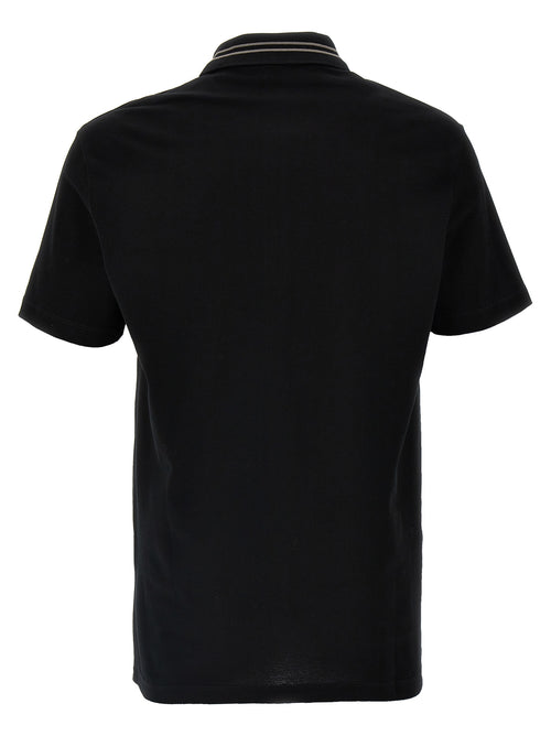 Versace Black Cotton Polo Shirt