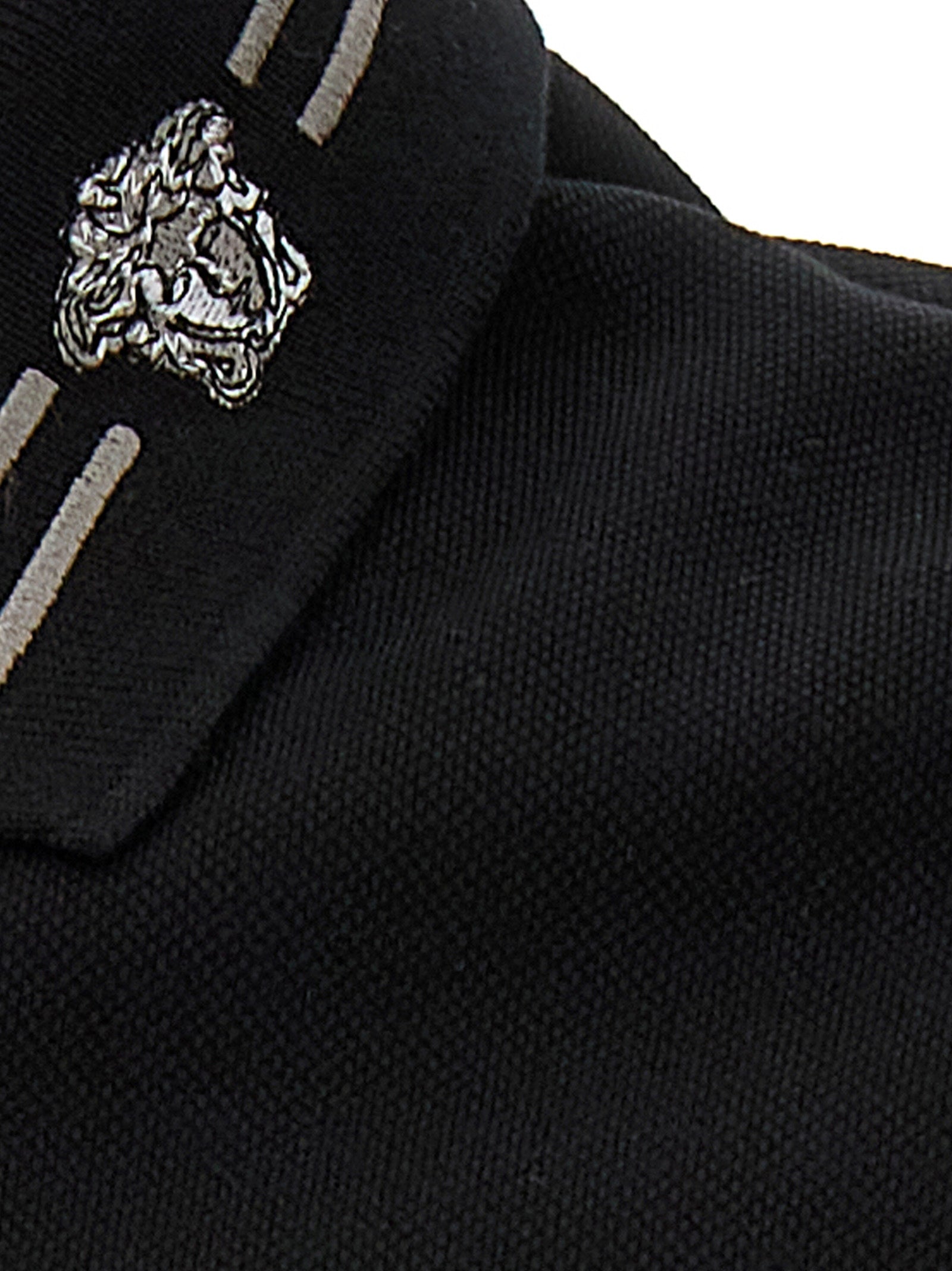 Versace Black Cotton Polo Shirt