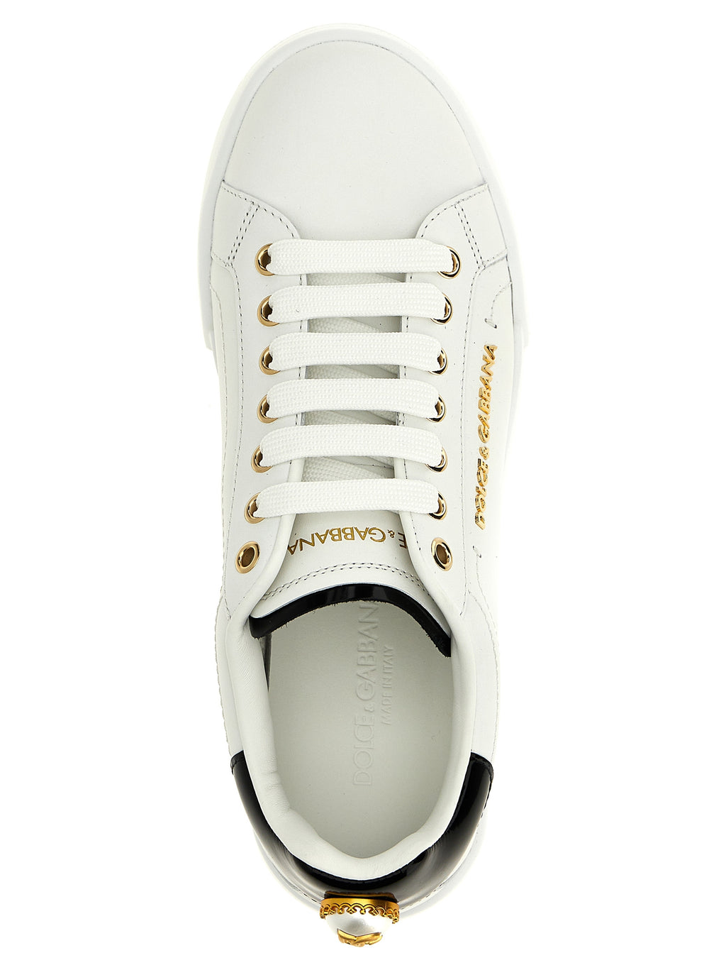 Dolce & Gabbana Bicolor Calfskin Low Top Sneakers