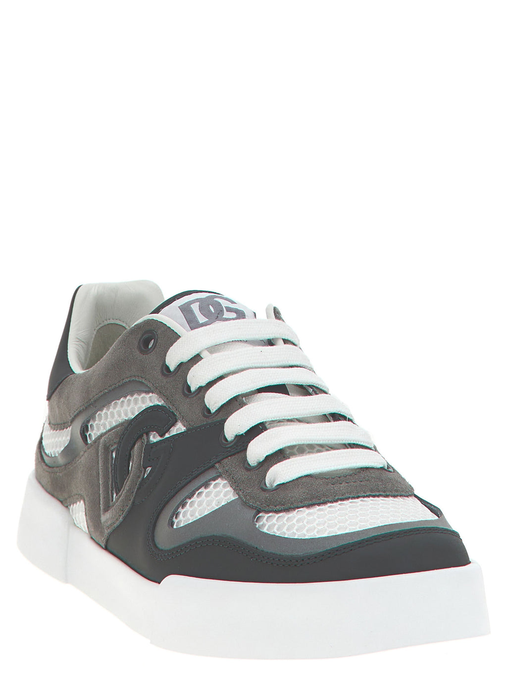 Dolce & Gabbana Gray Calfskin Athletic Sneakers