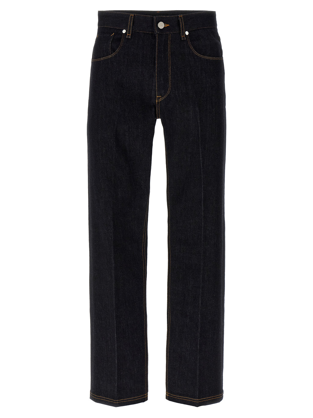 Fendi Blue Cotton Straight-Leg Jeans