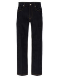 Fendi Blue Cotton Straight-Leg Jeans