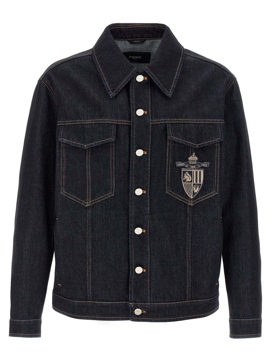 Fendi Blue Cotton Denim Jacket
