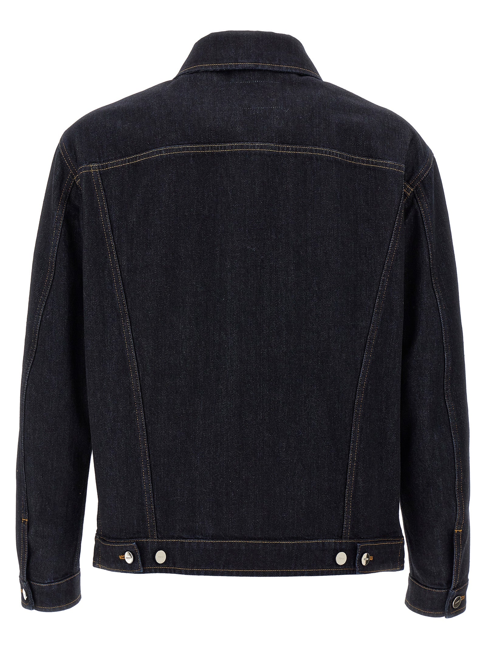 Fendi Blue Cotton Denim Jacket