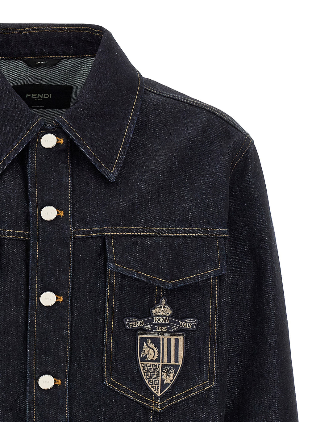 Fendi Blue Cotton Denim Jacket