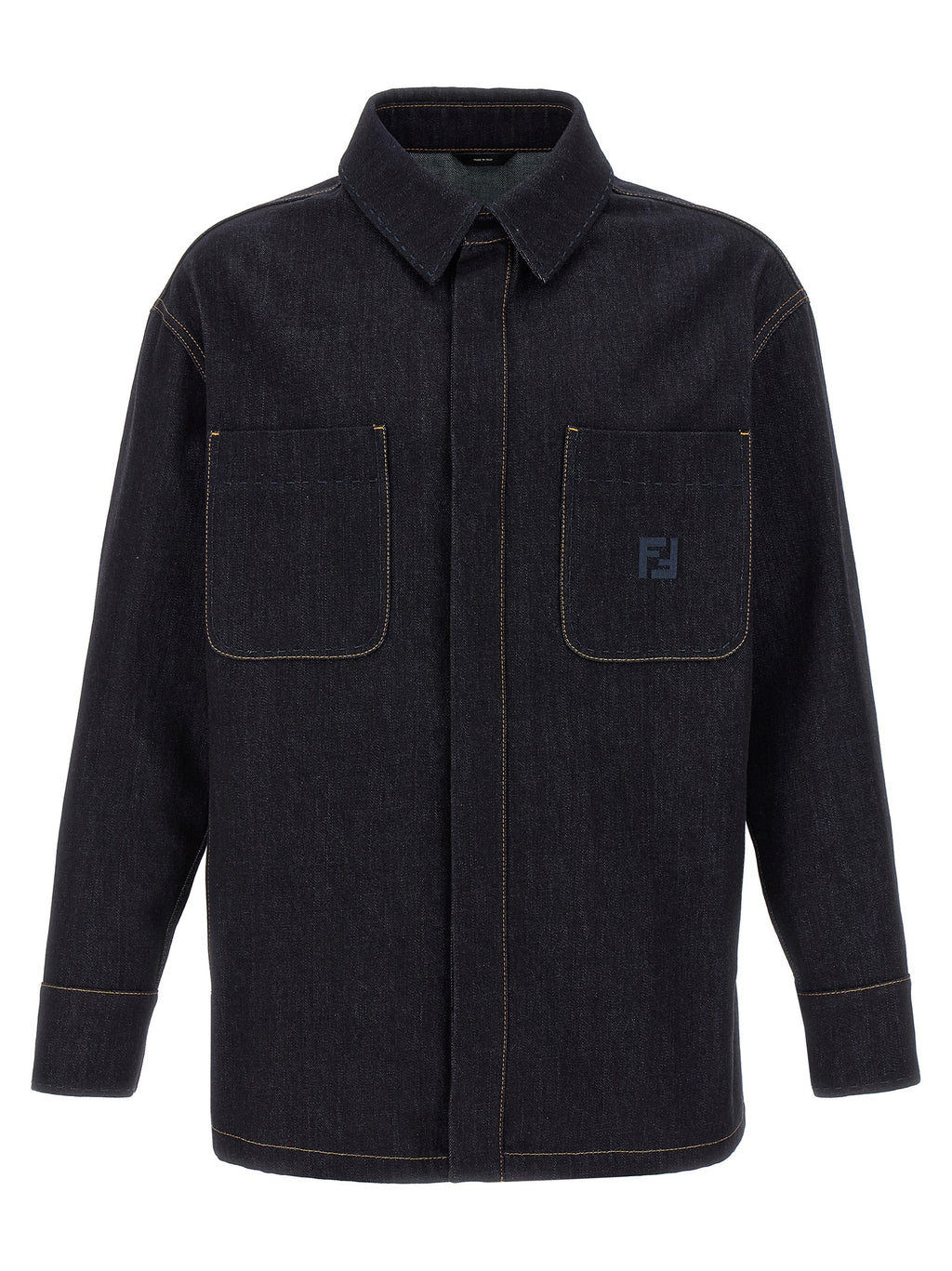 Fendi Blue Cotton Denim Jacket