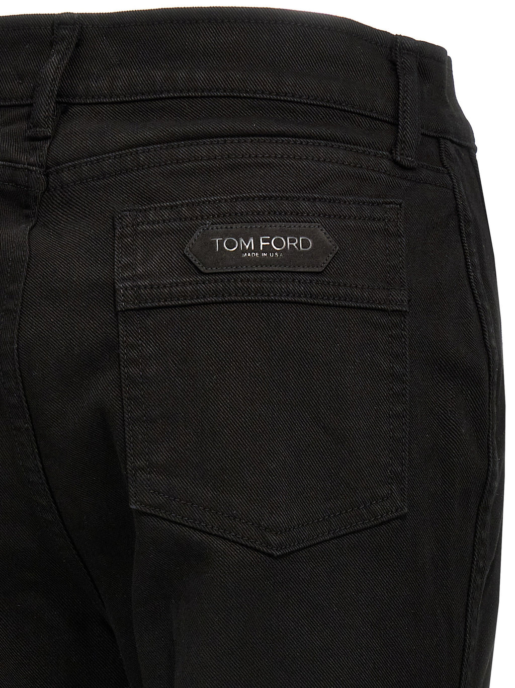 Tom Ford Black Cotton Flared Jeans