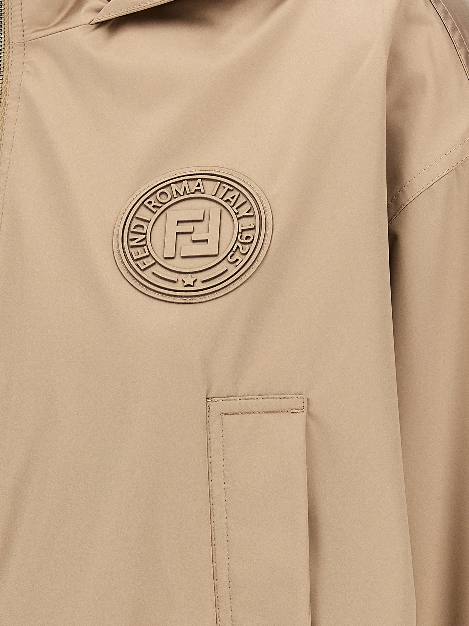 Fendi Brown Polyester Shell Jacket