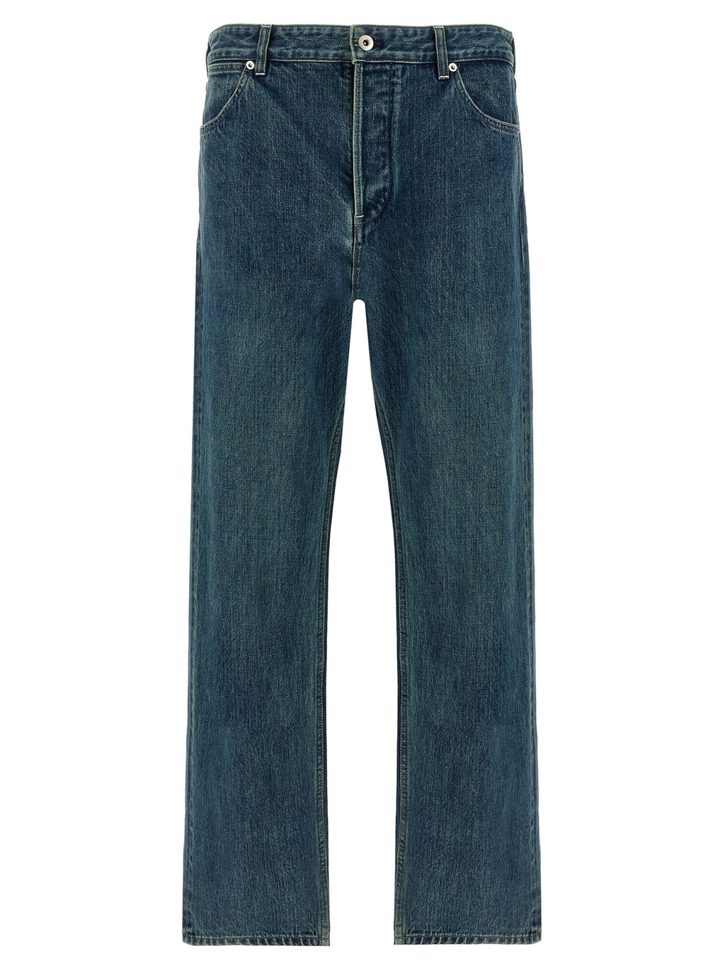 Jil Sander Blue Cotton Straight-Leg Jeans