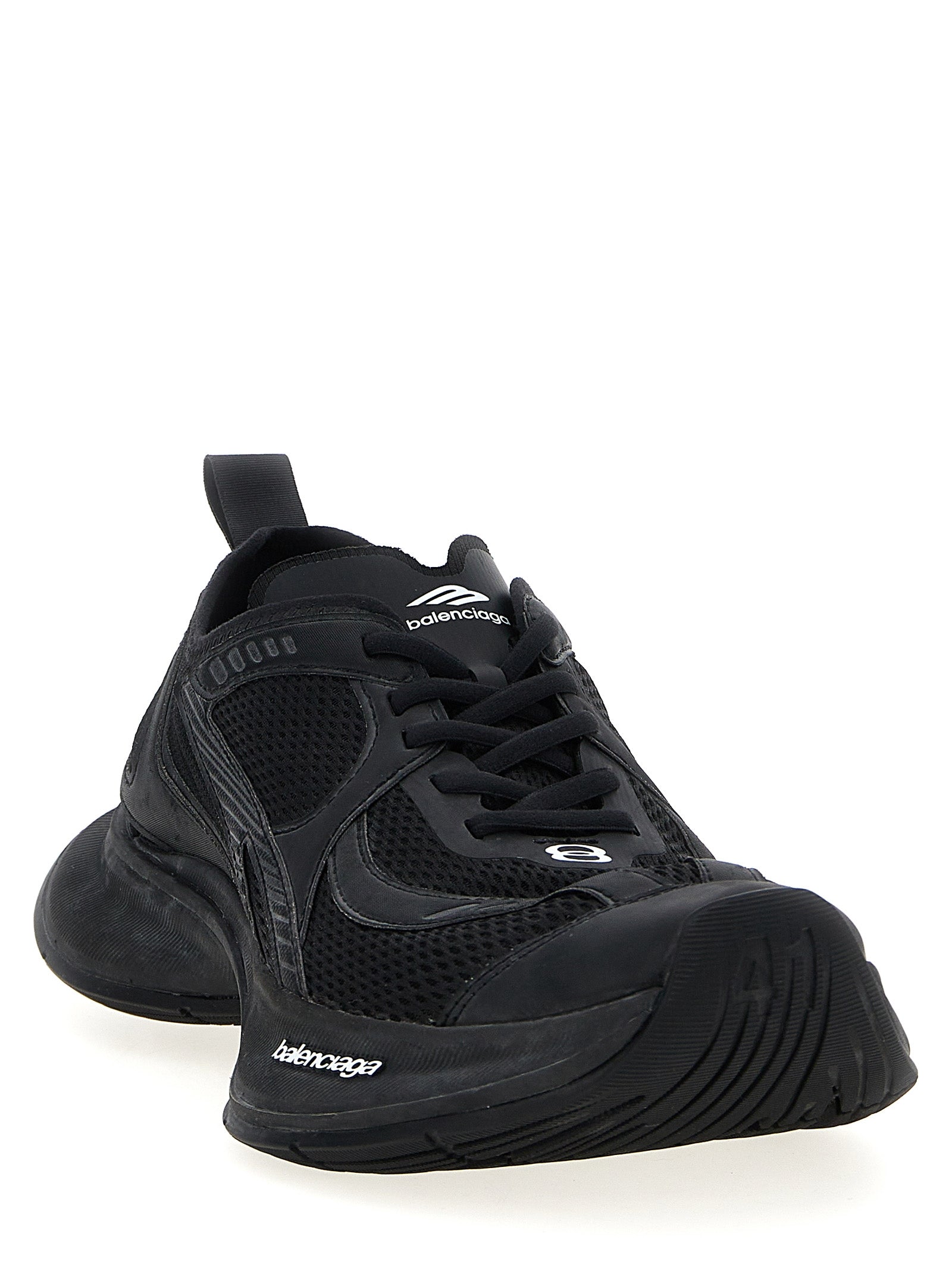 Balenciaga Black Polyester Athletic Sneakers