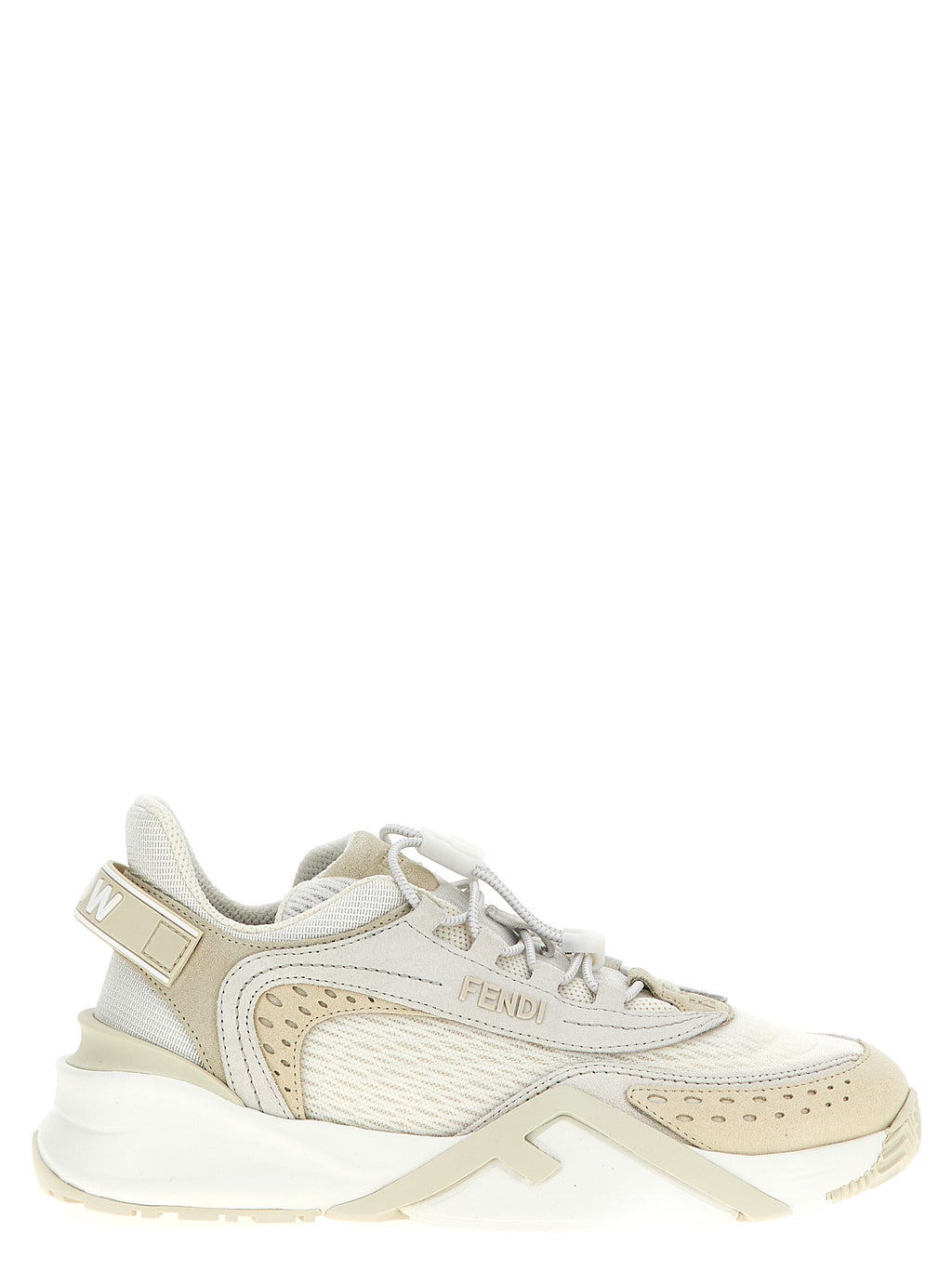 Fendi White Polyester Athletic Sneakers