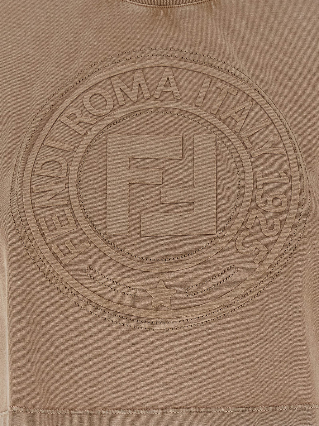 Fendi Brown Cotton T-Shirt