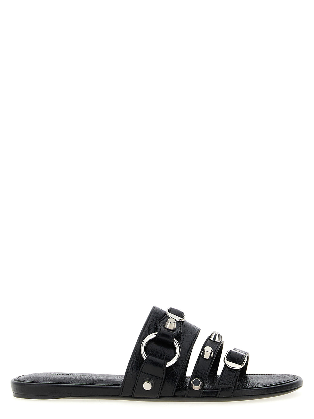 Balenciaga Black Lamb Leather Slides