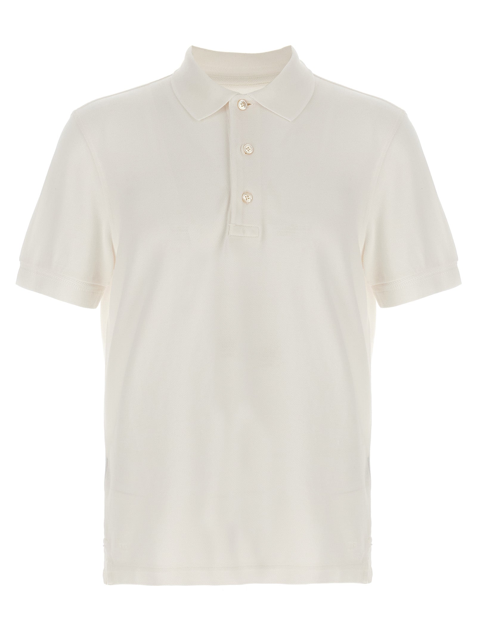 Tom Ford White Lyocell Polo Shirt