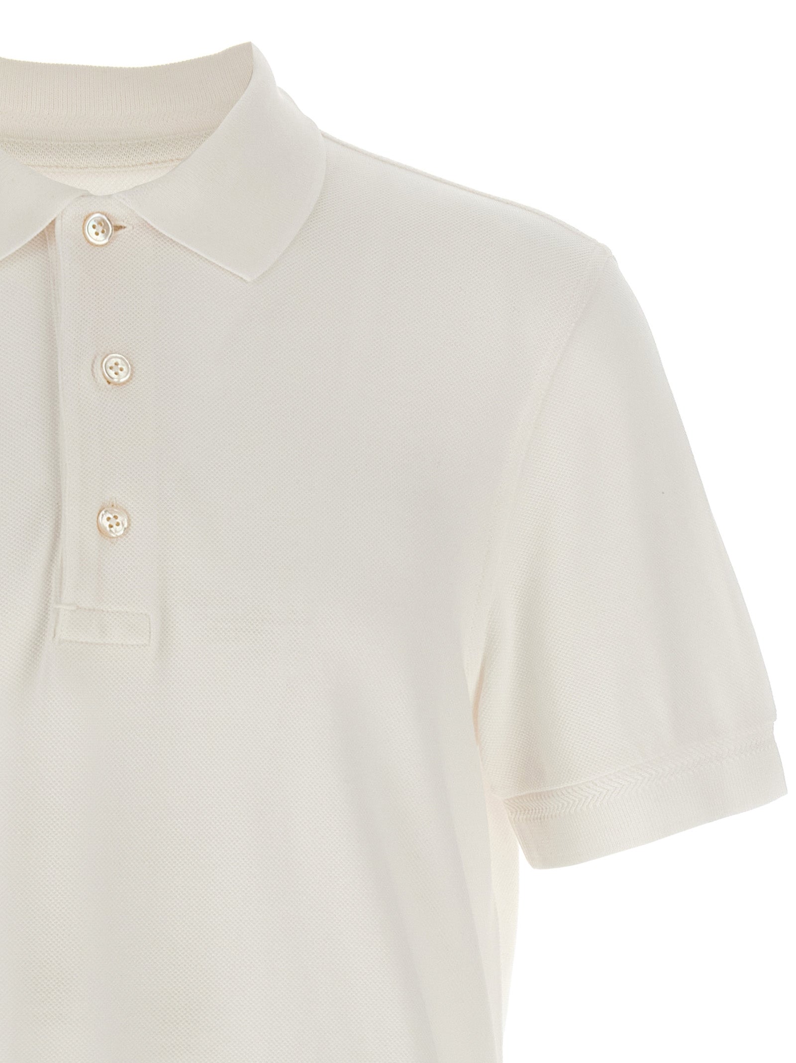 Tom Ford White Lyocell Polo Shirt