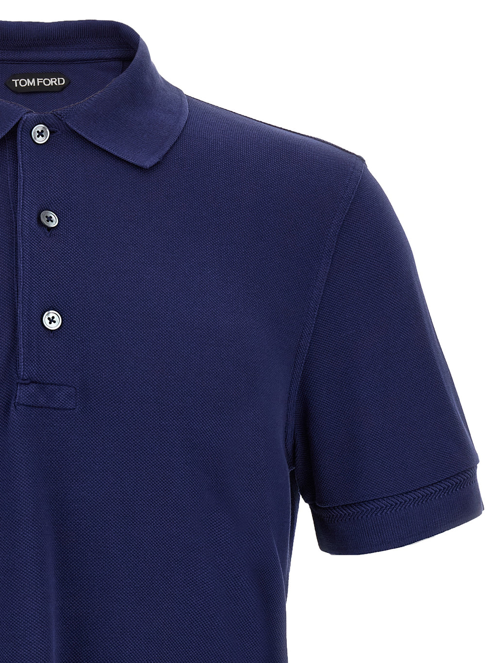 Tom Ford Blue Lyocell Polo Shirt