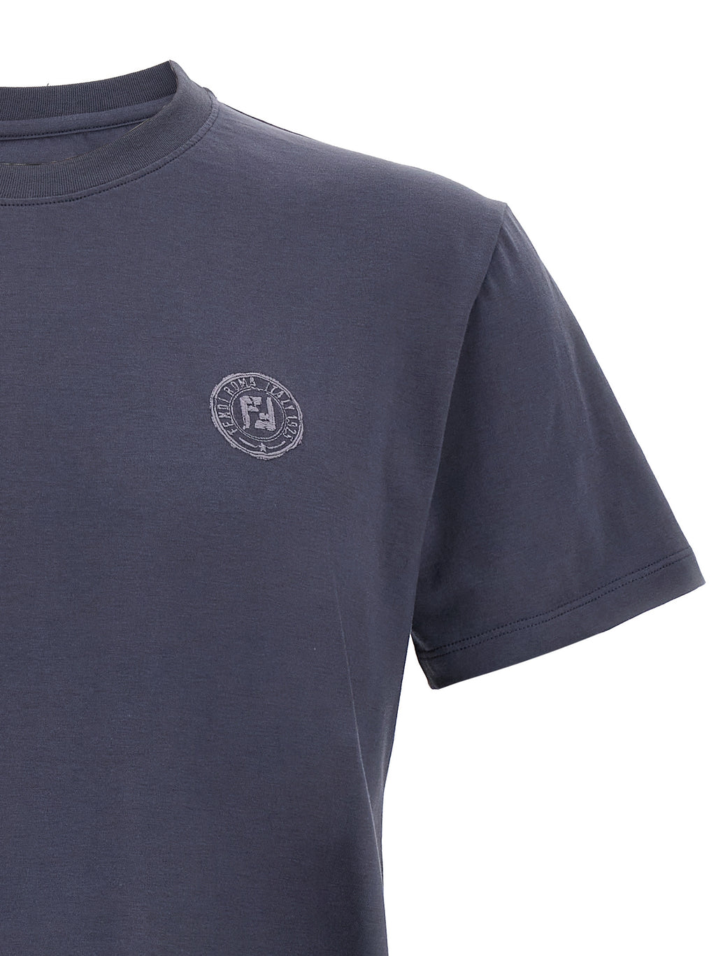Fendi Blue Cotton T-Shirt