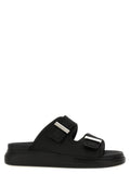 Alexander McQueen Black Rubber Slides