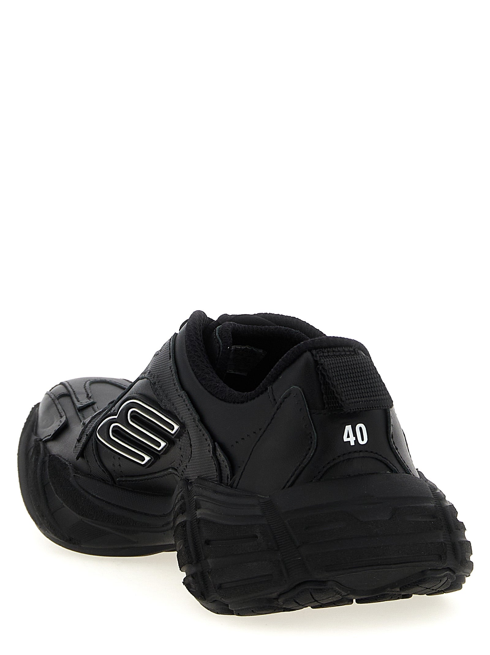 Balenciaga Black Calfskin Athletic Sneakers