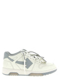 Off-White Gray Leather Low Top Sneakers