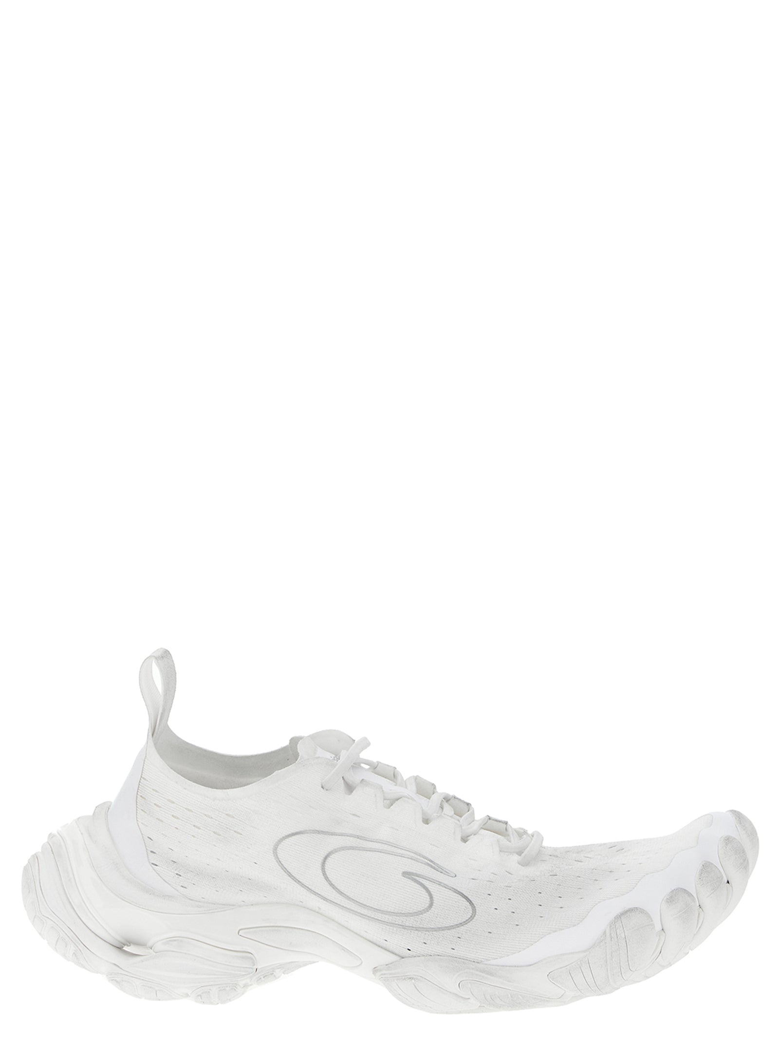 Balenciaga White Polyester Athletic Sneakers