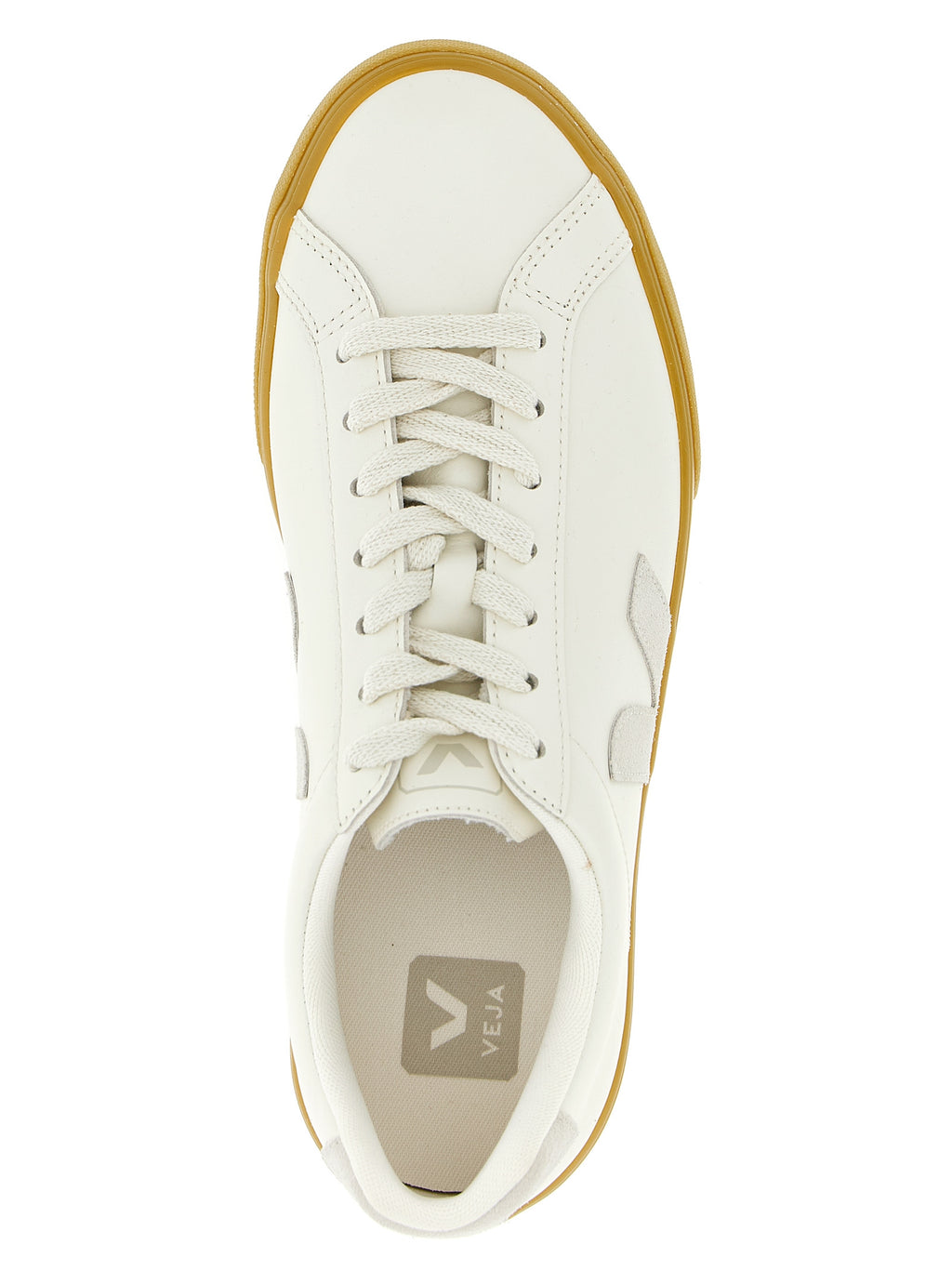 Veja Beige Calfskin Low Top Sneakers