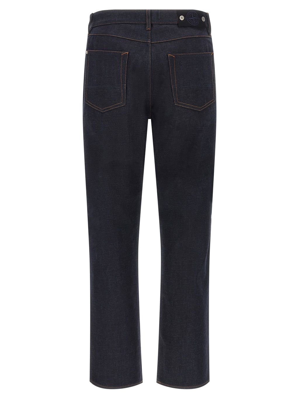 Stone Island Blue Cotton Straight-Leg Jeans