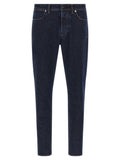 Stone Island Blue Cotton Straight-Leg Jeans