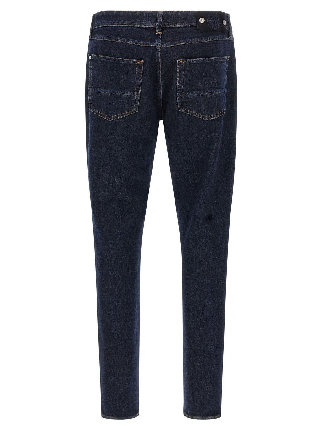 Stone Island Blue Cotton Straight-Leg Jeans